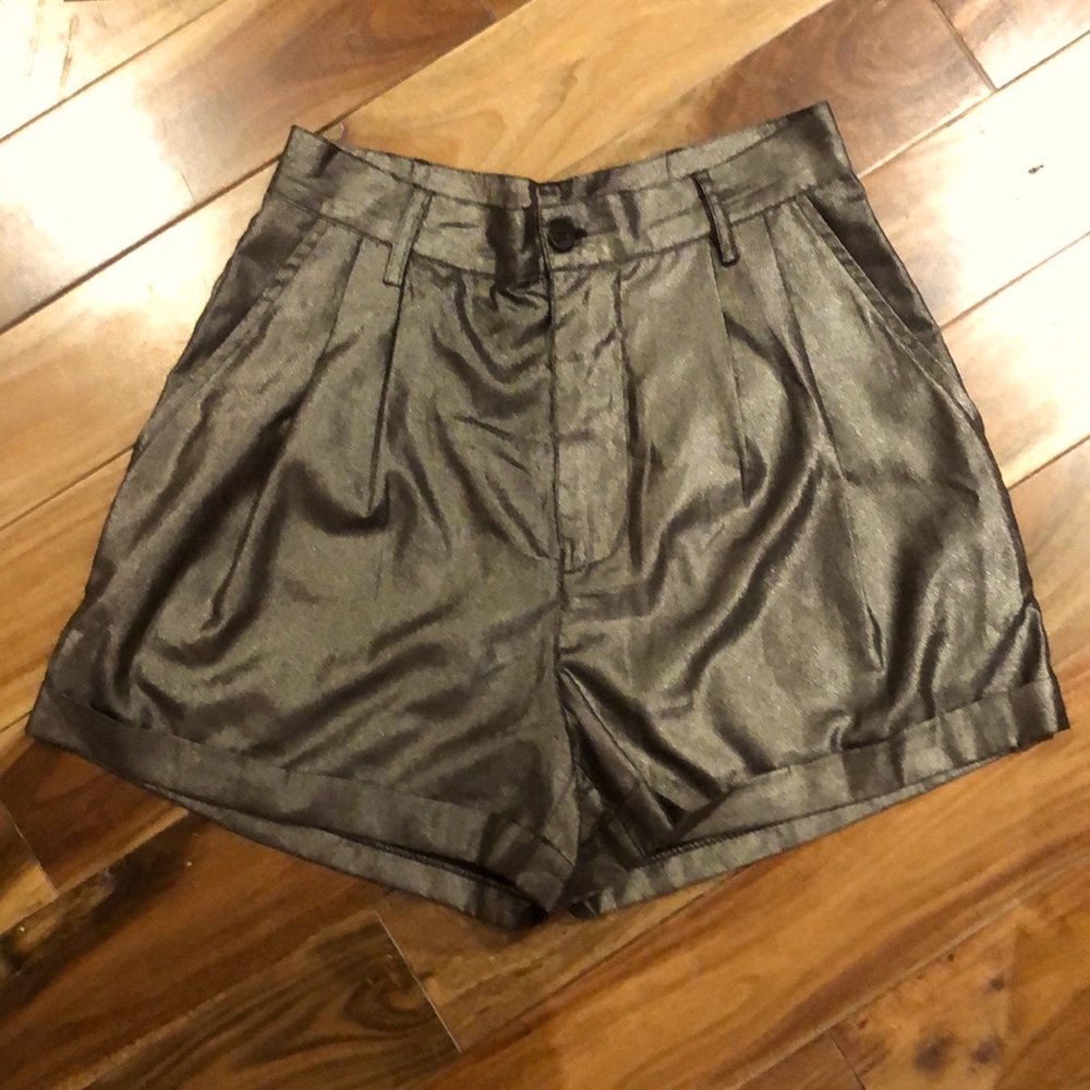 Silver Urban Outfitters high waisted shorts